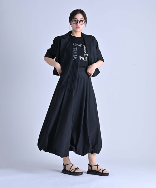 RAW FUDGE(ローファッジ)の「タックウエストバルーンスカート(スカート・レディース・サックスブルー/ブラック/ホワイト/チャコールグレー・M)」の13枚目の写真