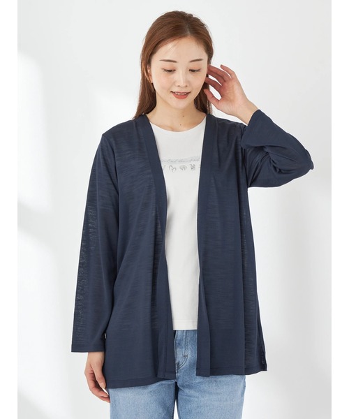 McGREGOR（マックレガー）の「【UVカット】リネン調ロングカーディガン（カーディガン/ボレロ・レディース・サンドグレー/ピンク/ネイビー・M/L）」の3枚目の写真