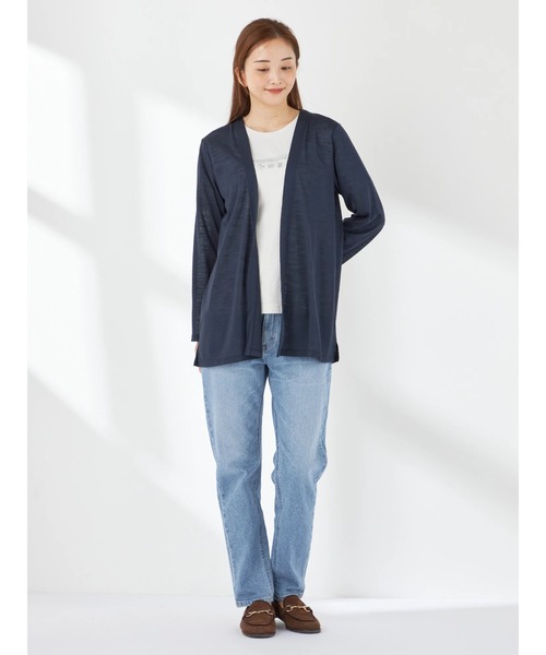 McGREGOR（マックレガー）の「【UVカット】リネン調ロングカーディガン（カーディガン/ボレロ・レディース・サンドグレー/ピンク/ネイビー・M/L）」の5枚目の写真