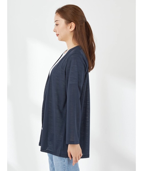 McGREGOR（マックレガー）の「【UVカット】リネン調ロングカーディガン（カーディガン/ボレロ・レディース・サンドグレー/ピンク/ネイビー・M/L）」の6枚目の写真