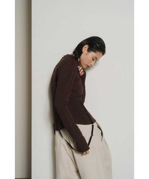 puff sleeves docking tops/gray,brown | KNUTH MARF