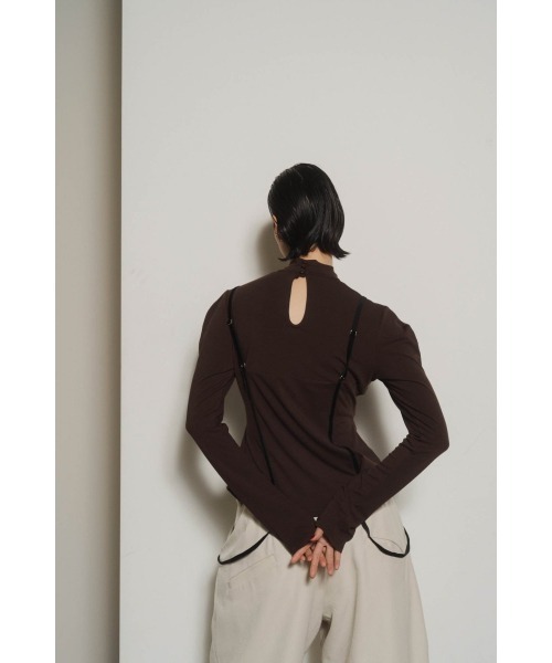 トップス knuth marf puff sleeves docking tops puff sleeves docking tops/black | KNUTH MARF