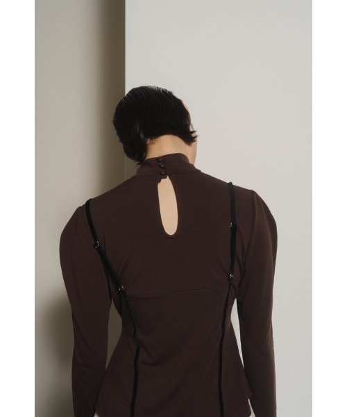 puff sleeves docking tops/gray,brown | KNUTH MARF