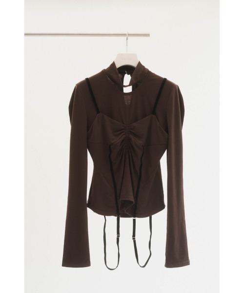 Knuth Marf（クヌースマーフ）の「puff sleeves docking  tops（その他トップス・レディース・ブラウン・FREE）」の7枚目の写真