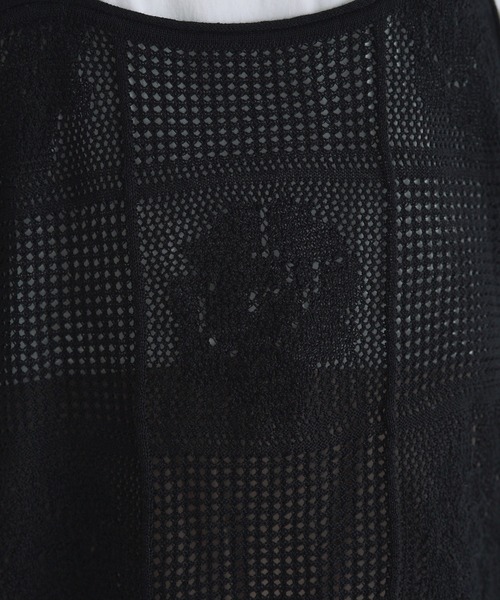 PUAL CE CIN（ピュアルセシン）の「配色透かし編みビスチェ（ベスト・レディース・オフホワイト/グレー/ブラック・FREE）」の22枚目の写真