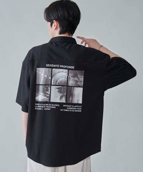 BROWNY(ブラウニー)の「BROWNY/アムンゼンフォトプリントBIGシャツ(シャツ/ブラウス・メンズ・ブラック/ホワイト・MEDIUM/LARGE)」の2枚目の写真