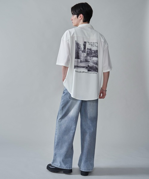 BROWNY(ブラウニー)の「BROWNY/アムンゼンフォトプリントBIGシャツ(シャツ/ブラウス・メンズ・ブラック/ホワイト・MEDIUM/LARGE)」の14枚目の写真
