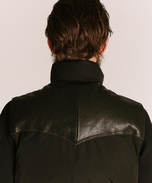 schott（ショット）の「Schott/ショット/LEATHER COMB. VEST/レザーコンビ ベスト（ダウンベスト・メンズ・ネイビー/ブラック・M/L/2XL/XL）」の14枚目の写真