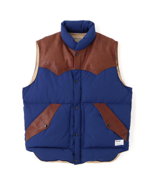 セール】Schott/ショット/LEATHER COMB. VEST/レザーコンビ ベスト