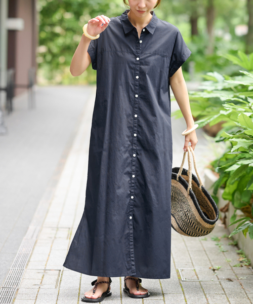 JOURNAL STANDARD relume(ジャーナルスタンダード レリューム)の「フレンチスリーブワンピース(ワンピース・レディース・ブラウン/ネイビー・FREE)」の7枚目の写真