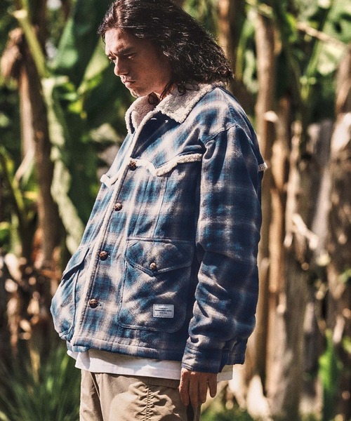 WONDER WALL MOTEL(ワンダーウォールモーテル)の「mj10804- CHECK WESTERN BOA RANCH JKT ボアランチジャケット(その他アウター・メンズ・グリーン/ブルー・S/M/L/XL)」の20枚目の写真