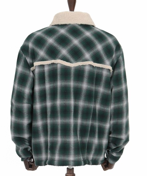 WONDER WALL MOTEL(ワンダーウォールモーテル)の「mj10804- CHECK WESTERN BOA RANCH JKT ボアランチジャケット(その他アウター・メンズ・グリーン/ブルー・S/M/L/XL)」の15枚目の写真