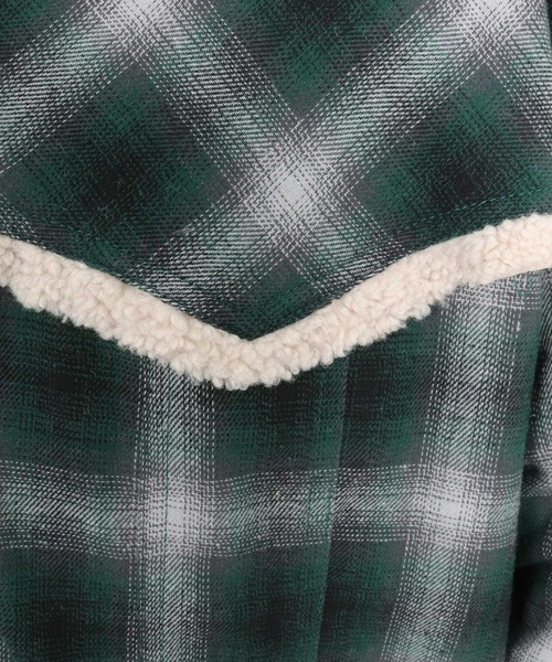 WONDER WALL MOTEL(ワンダーウォールモーテル)の「mj10804- CHECK WESTERN BOA RANCH JKT ボアランチジャケット(その他アウター・メンズ・グリーン/ブルー・S/M/L/XL)」の16枚目の写真