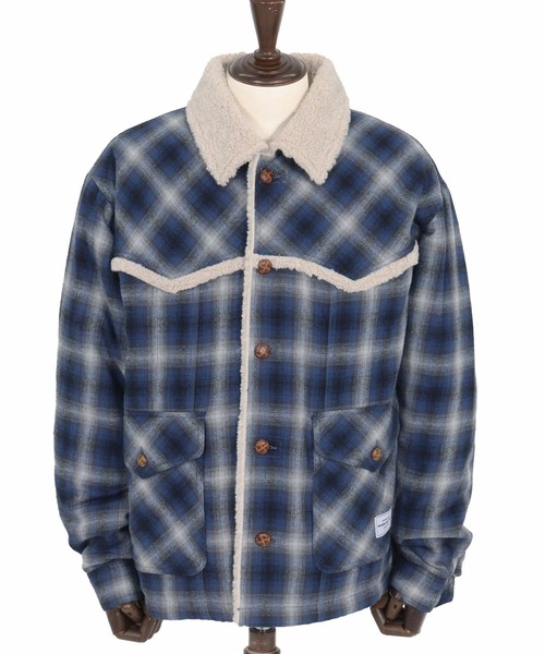 WONDER WALL MOTEL(ワンダーウォールモーテル)の「mj10804- CHECK WESTERN BOA RANCH JKT ボアランチジャケット(その他アウター・メンズ・グリーン/ブルー・S/M/L/XL)」の17枚目の写真