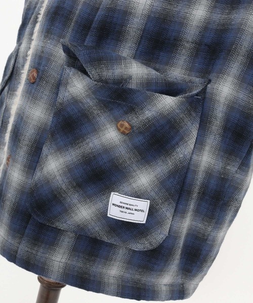 WONDER WALL MOTEL(ワンダーウォールモーテル)の「mj10804- CHECK WESTERN BOA RANCH JKT ボアランチジャケット(その他アウター・メンズ・グリーン/ブルー・S/M/L/XL)」の3枚目の写真