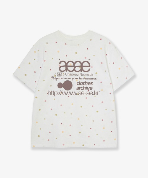 aeae(エーイーエーイー)の「WEB LOGO T-SHIRTS(Tシャツ/カットソー・レディース・クリーム/チャコールグレー/グレー/ライトグレー/ホワイト/グレー系その他・SMALL/MEDIUM)」の2枚目の写真