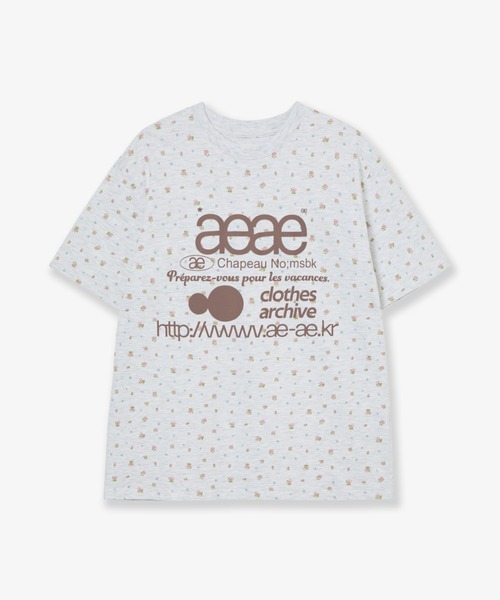 aeae(エーイーエーイー)の「WEB LOGO T-SHIRTS(Tシャツ/カットソー・レディース・クリーム/チャコールグレー/グレー/ライトグレー/ホワイト/グレー系その他・SMALL/MEDIUM)」の1枚目の写真