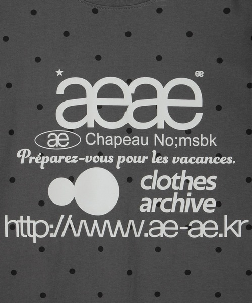 Tシャツ・カットソー AEAE WEB LOGO DOT TSHIRTS CREAM AE45SWTS005CRM WEB LOGO DOT CROP T-SHIRTS [CREAM] – aeae JAPAN