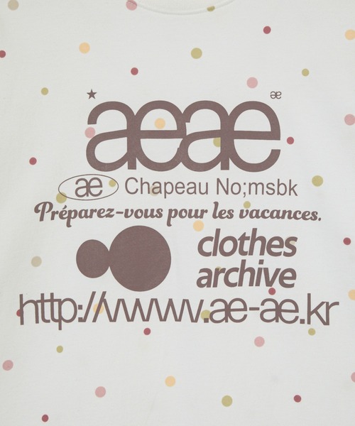 aeae(エーイーエーイー)の「WEB LOGO T-SHIRTS(Tシャツ/カットソー・レディース・クリーム/チャコールグレー・SMALL/MEDIUM)」の5枚目の写真