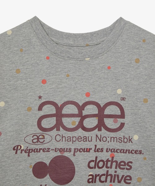 aeae(エーイーエーイー)の「WEB LOGO T-SHIRTS(Tシャツ/カットソー・レディース・クリーム/チャコールグレー・SMALL/MEDIUM)」の8枚目の写真