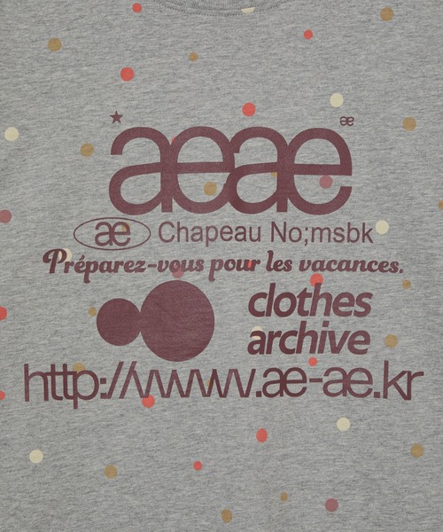 aeae(エーイーエーイー)の「WEB LOGO T-SHIRTS(Tシャツ/カットソー・レディース・クリーム/チャコールグレー・SMALL/MEDIUM)」の9枚目の写真