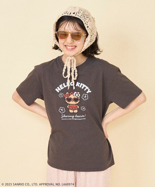tシャツ SANRIO/サンリオ SANRIO 'HELLO KITTY' SUMMER ビーチTシャツ/ハローキティ サマービーチ プリントTシャツ SANRIO/サンリオ SANRIO 'HELLO KITTY' SUMMER ビーチTシャツ