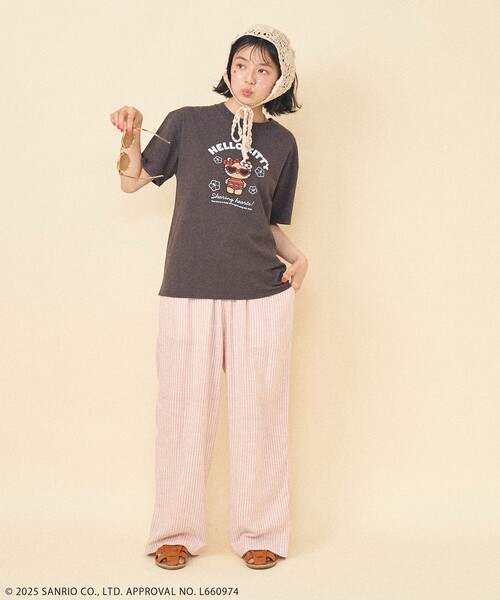 tシャツ SANRIO/サンリオ SANRIO 'HELLO KITTY' SUMMER ビーチTシャツ/ハローキティ サマービーチ プリントTシャツ SANRIO/サンリオ SANRIO 'HELLO KITTY' SUMMER ビーチTシャツ