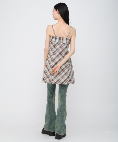 3.3 Field Trip (3.3フィールドトリップ)の「3.3 Field Trip/チェックキャミソールミニワンピース(ワンピース・レディース・ブルー/レッド・FREE)」の11枚目の写真