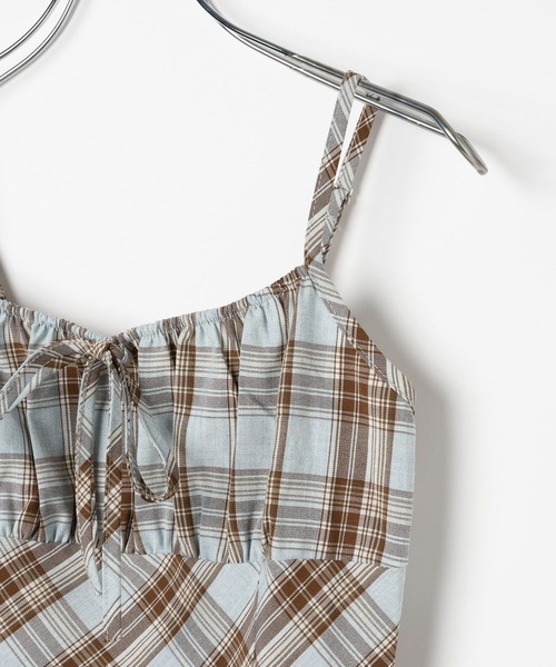 3.3 Field Trip (3.3フィールドトリップ)の「3.3 Field Trip/チェックキャミソールミニワンピース(ワンピース・レディース・ブルー/レッド・FREE)」の20枚目の写真