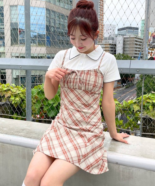 エミリーテンプル キャミソールワンピース さくらんぼ チェック 150 エミリーテンプル キャミソールワンピース さくらんぼ チェック 150