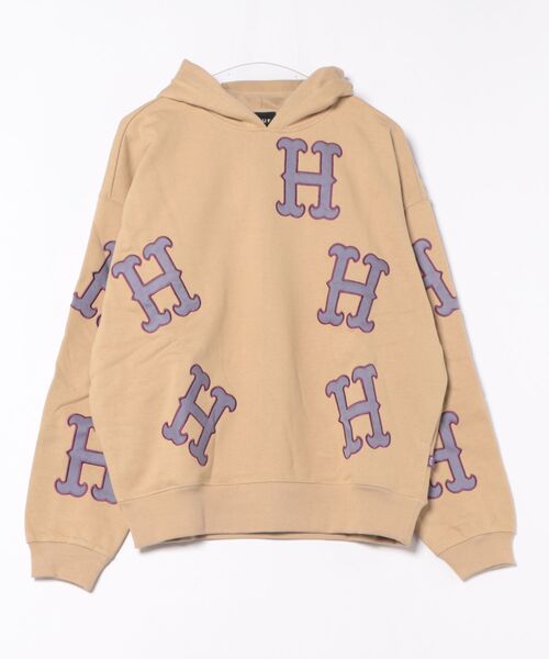 SETUP7(セットアップセブン)の「【HUF】H APPLIQUE HOODIE FL00214(パーカー・メンズ・オートミール/グレー・S/XL/L/M)」の1枚目の写真