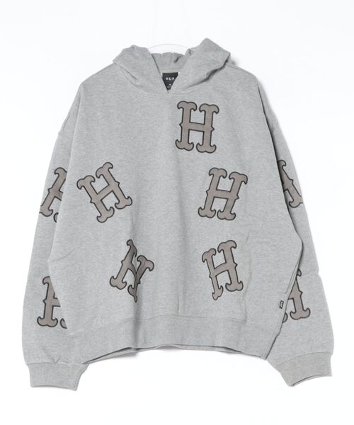 SETUP7(セットアップセブン)の「【HUF】H APPLIQUE HOODIE FL00214(パーカー・メンズ・オートミール/グレー・S/XL/L/M)」の2枚目の写真