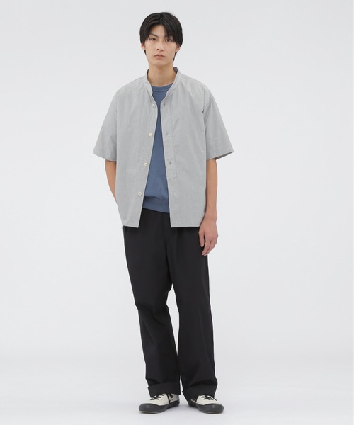 美品　MHL　DRY　LOOPBACK　JERSEY　スタンドカラー　ブルゾン セール】DRY LIGHT LOOPBACK JERSEY TOP（Tシャツ/カットソー