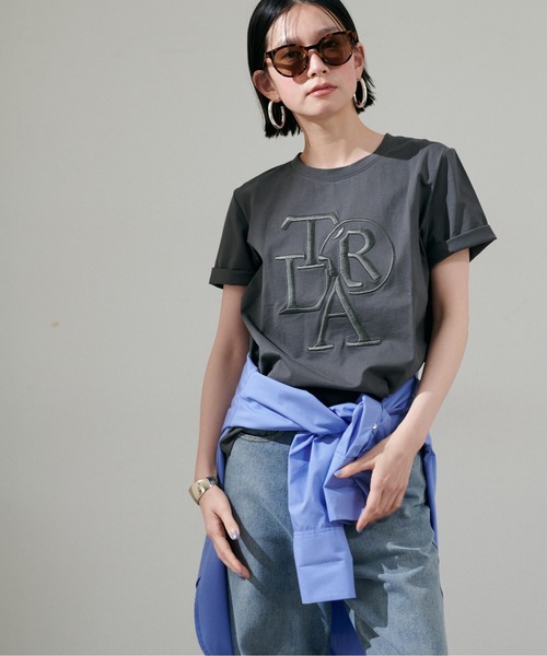 LARUTA】厚盛りロゴ刺繍T（Tシャツ/カットソー）｜LARUTA（ラルータ