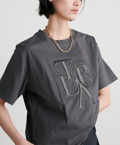 ティー⭐︎ LARUTA】厚盛りロゴ刺繍T（Tシャツ/カットソー）｜LARUTA（ラルータ