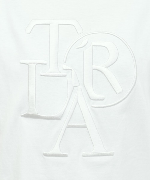 LARUTA(ラルータ)の「【LARUTA】厚盛りロゴ刺繍T(Tシャツ/カットソー・レディース・オフホワイト/チャコールグレー/モカ/ベージュ・MEDIUM/LARGE)」の22枚目の写真