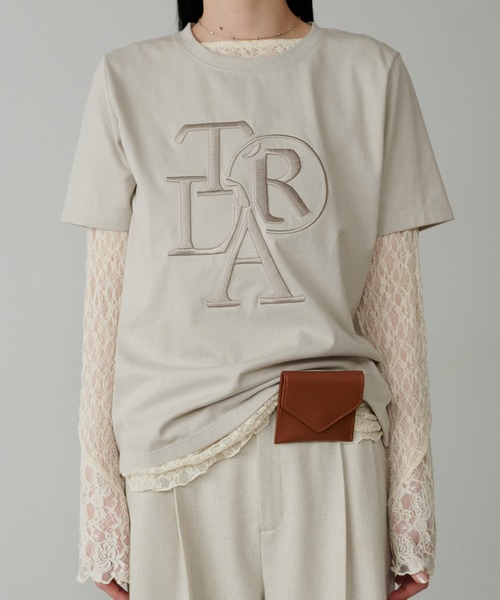 LARUTA】厚盛りロゴ刺繍T（Tシャツ/カットソー）｜LARUTA（ラルータ