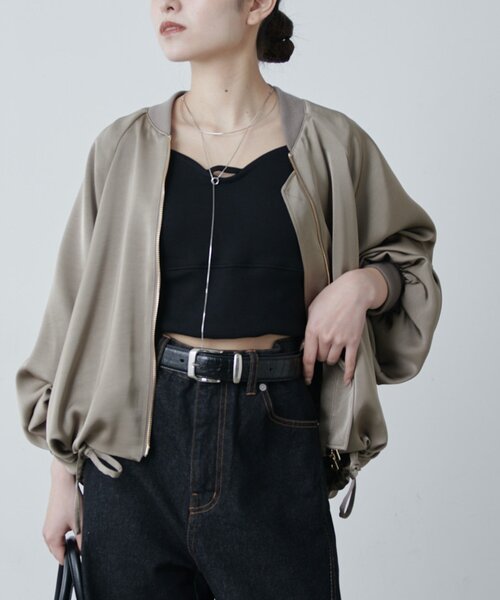 Lui's（ルイス）の「サテンボリュームブルゾン（ブルゾン・レディース・ブラウン/ベージュ/ブラック・FREE）」の14枚目の写真