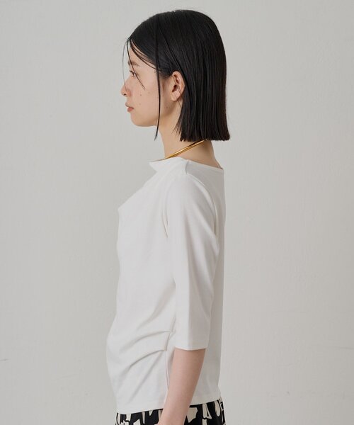 ラウンジドレス　 loungedress カットソー　白　ホワイト　デザイン　個性　もこもこ　ふんわり Loungedress（ラウンジドレス） トレーナー スウェット ハーフZIPプル