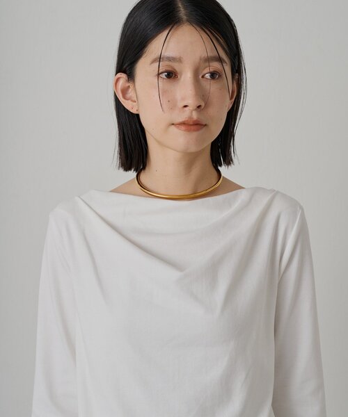 LOUNGEDRESS(ラウンジドレス)の「ドレープカットソー(Tシャツ/カットソー・レディース・ホワイト系その他/オフホワイト/サックスブルー/ブラック/ブラウン/チャコールグレー・FREE)」の20枚目の写真