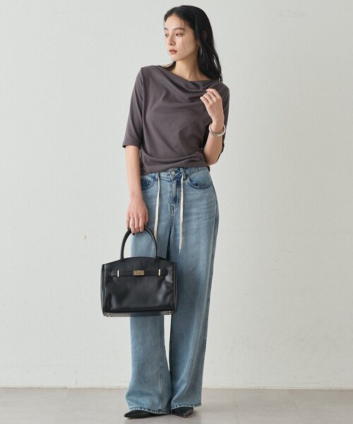 新品　ラウンジドレス　トップス ドレープカットソー（Tシャツ/カットソー）｜LOUNGEDRESS