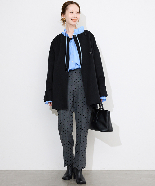 SLOBE IENA（スローブイエナ）の「《一部WEB・店舗限定カラーあり》タイプライターフリルカラーブラウス（シャツ/ブラウス・レディース・ベージュ系その他/サックスブルー/ラベンダー/スカイブルー・FREE）」の17枚目の写真