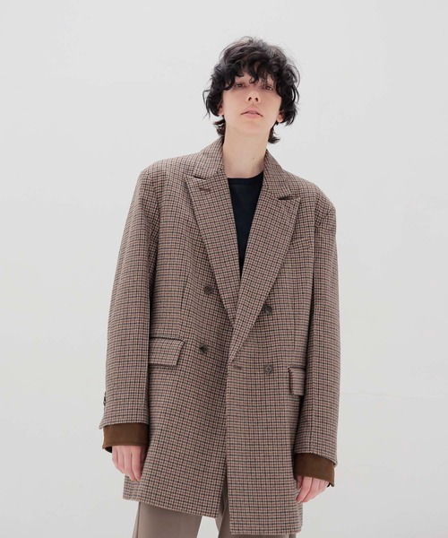 venit(ヴェニット)の「VENIT / CHECK WIDE JACKET(チェックワイドジャケット VEV-5530-B)(テーラードジャケット・レディース・ベージュ・38)」の4枚目の写真