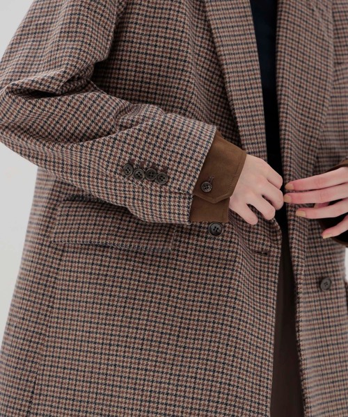 venit(ヴェニット)の「VENIT / CHECK WIDE JACKET(チェックワイドジャケット VEV-5530-B)(テーラードジャケット・レディース・ベージュ・38)」の7枚目の写真