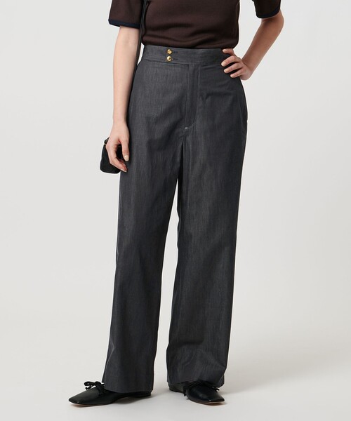 H BEAUTY&YOUTH UNITED ARROWS デニムワイドパンツ　黒 H BEAUTY&YOUTH UNITED ARROWS（エイチビューティーアンドユース