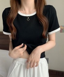 シンプルコーデのワンポイントに可愛い!リンガーTシャツ