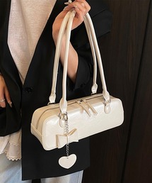 HOOK（フック）の「HOOK for girls　スリムワンハンドルショルダーバッグ　【ハートチャーム付き】（ボストンバッグ）」