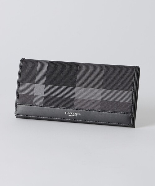 BLACK LABEL CRESTBRIDGE(ブラックレーベル・クレストブリッジ)の「トーナルクレストブリッジチェックロングウォレット(財布・メンズ・ブラック・FREE)」の1枚目の写真