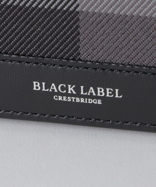 トーナルクレストブリッジチェックロングウォレット（財布）｜BLACK