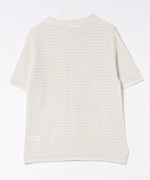 NOWLE(ノウル)の「【NOWLE】透かし編み サマーニット 半袖 シャツ(シャツ/ブラウス・メンズ・オフホワイト・X-LARGE/MEDIUM/LARGE)」の2枚目の写真